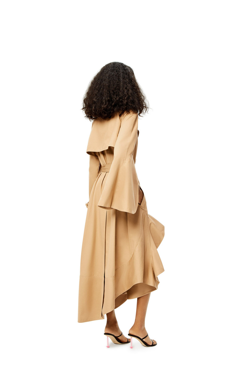 Ruffle trench coat in cotton 4