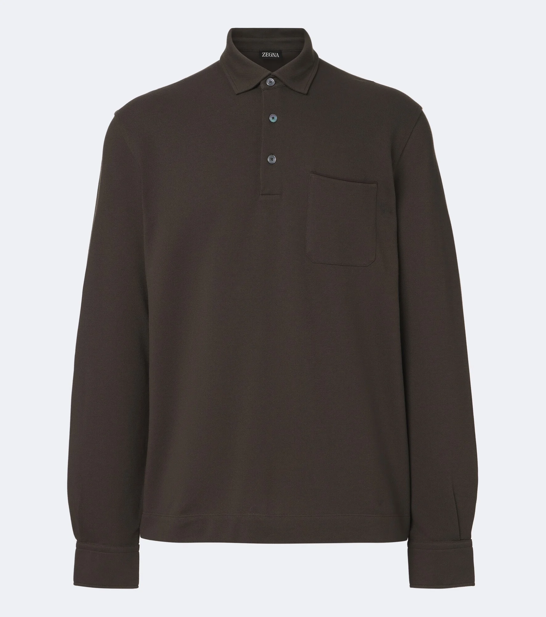 Cotton piqué polo shirt - 1