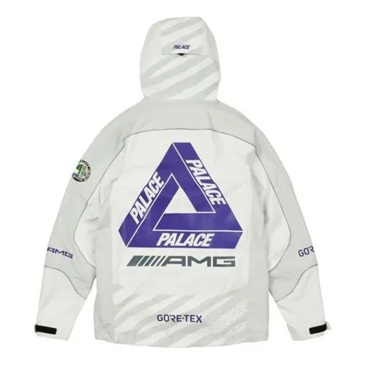PALACE SS21 x AMG Crossover Gore-Tex Jacket White Logo Printing Hooded Jacket P20AMGGT002 - 1
