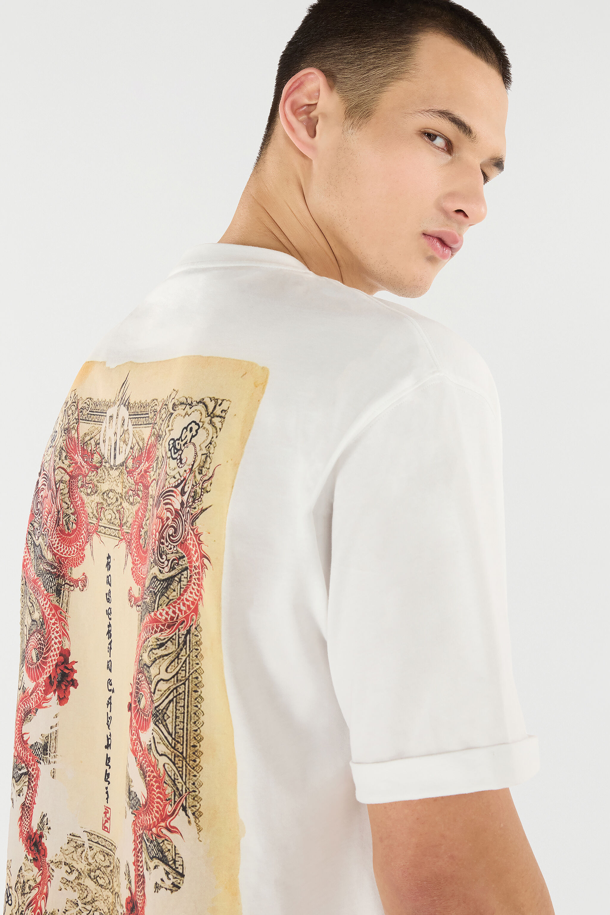 T-Shirt With Dragons And Logo - 5