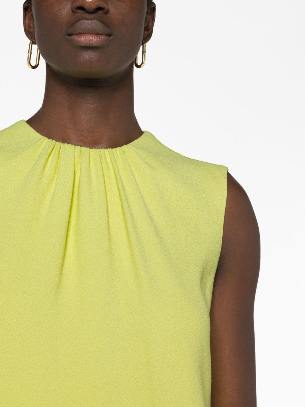 round-neck sleeveless minidress - 3