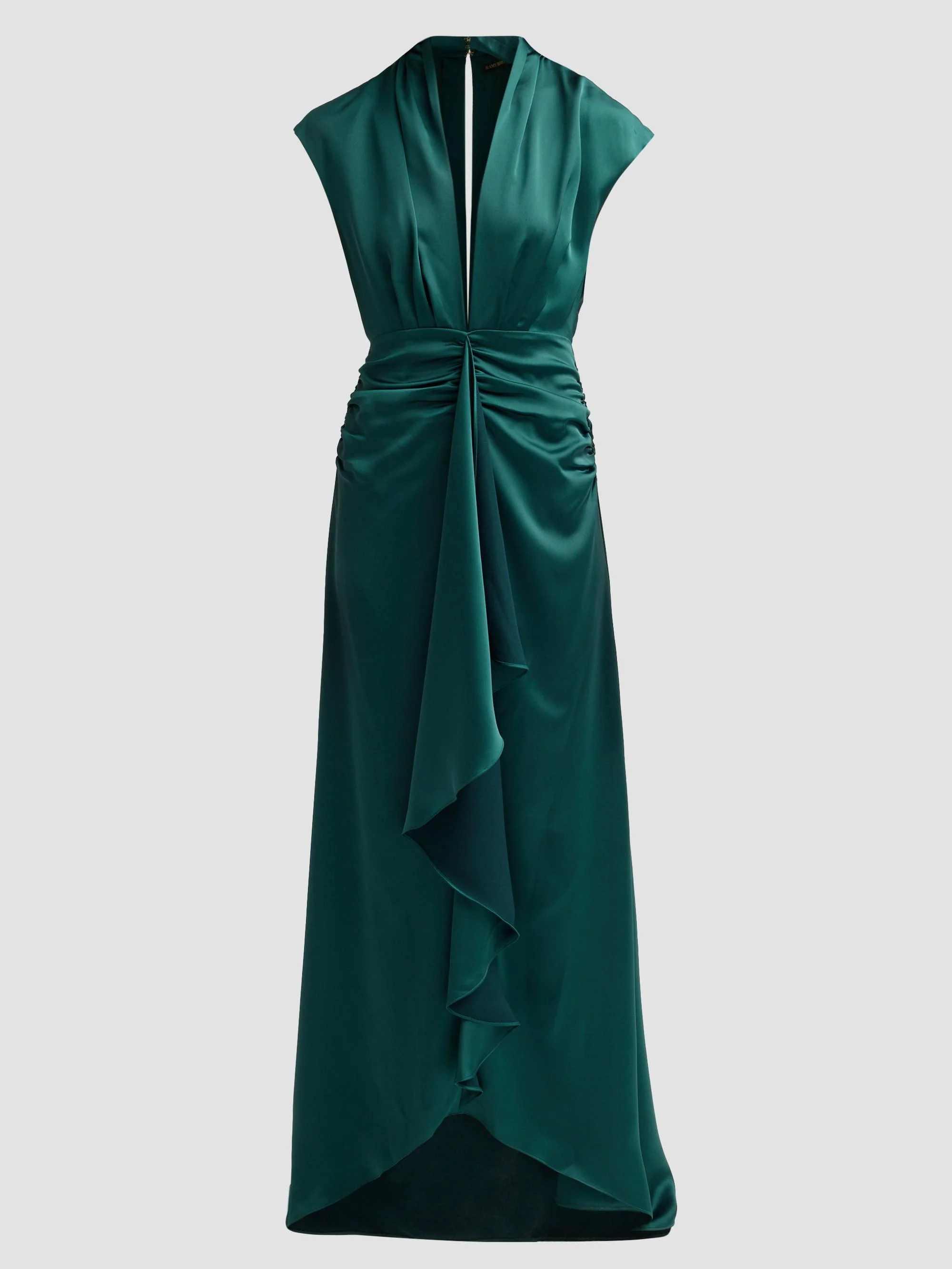 Women's Catrin Waterfall Hi-Low Gown - Deep Emerald - 1