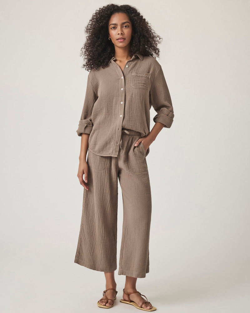 Kit Gauze Crochet Palazzo Pant 1