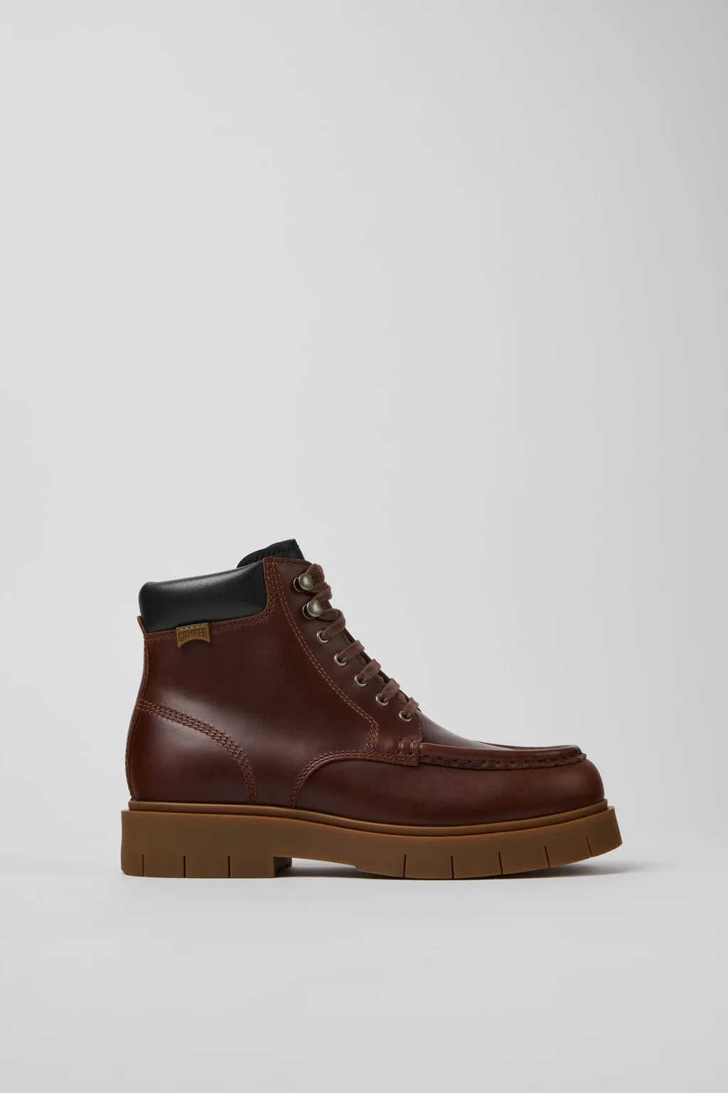 Alaro Brown Leather Ankle Boots for Women. - 1