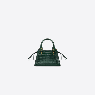 BALENCIAGA Women's Neo Classic Xs Handbag Crocodile Embossed in Green outlook