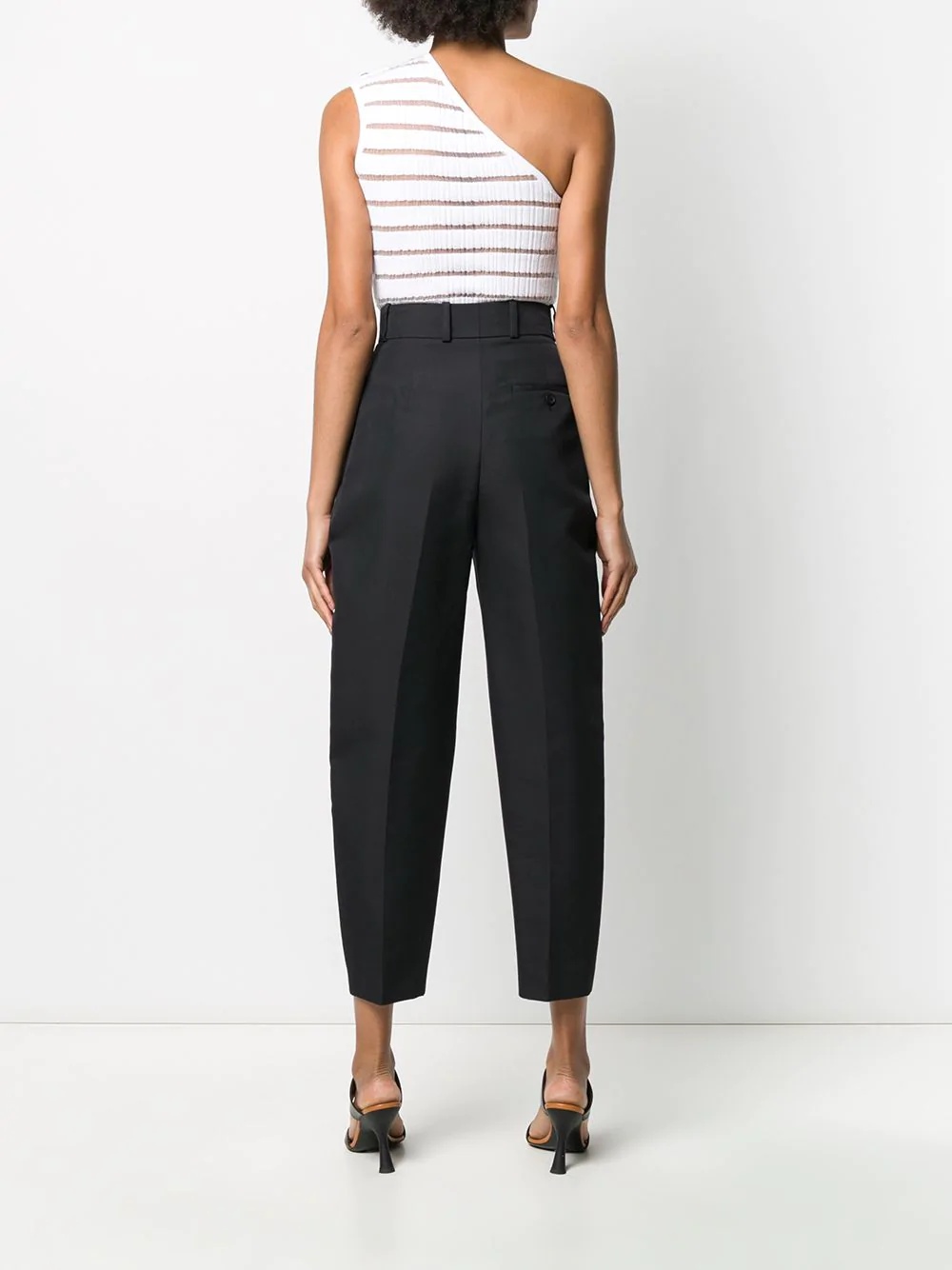 high-waisted cropped harem trousers - 4