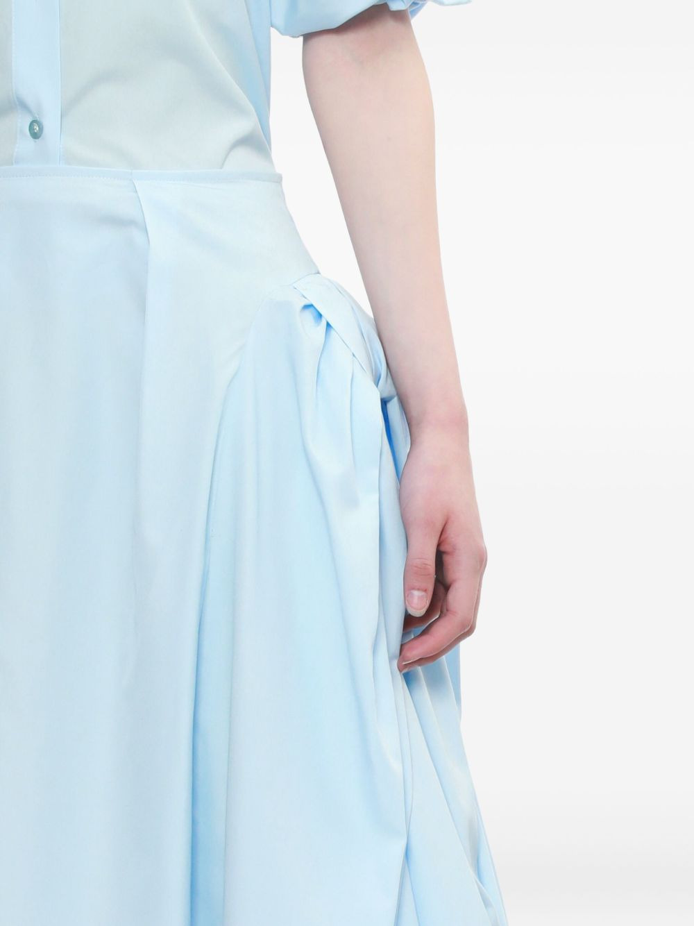 pleated panelled midi skirt - 5