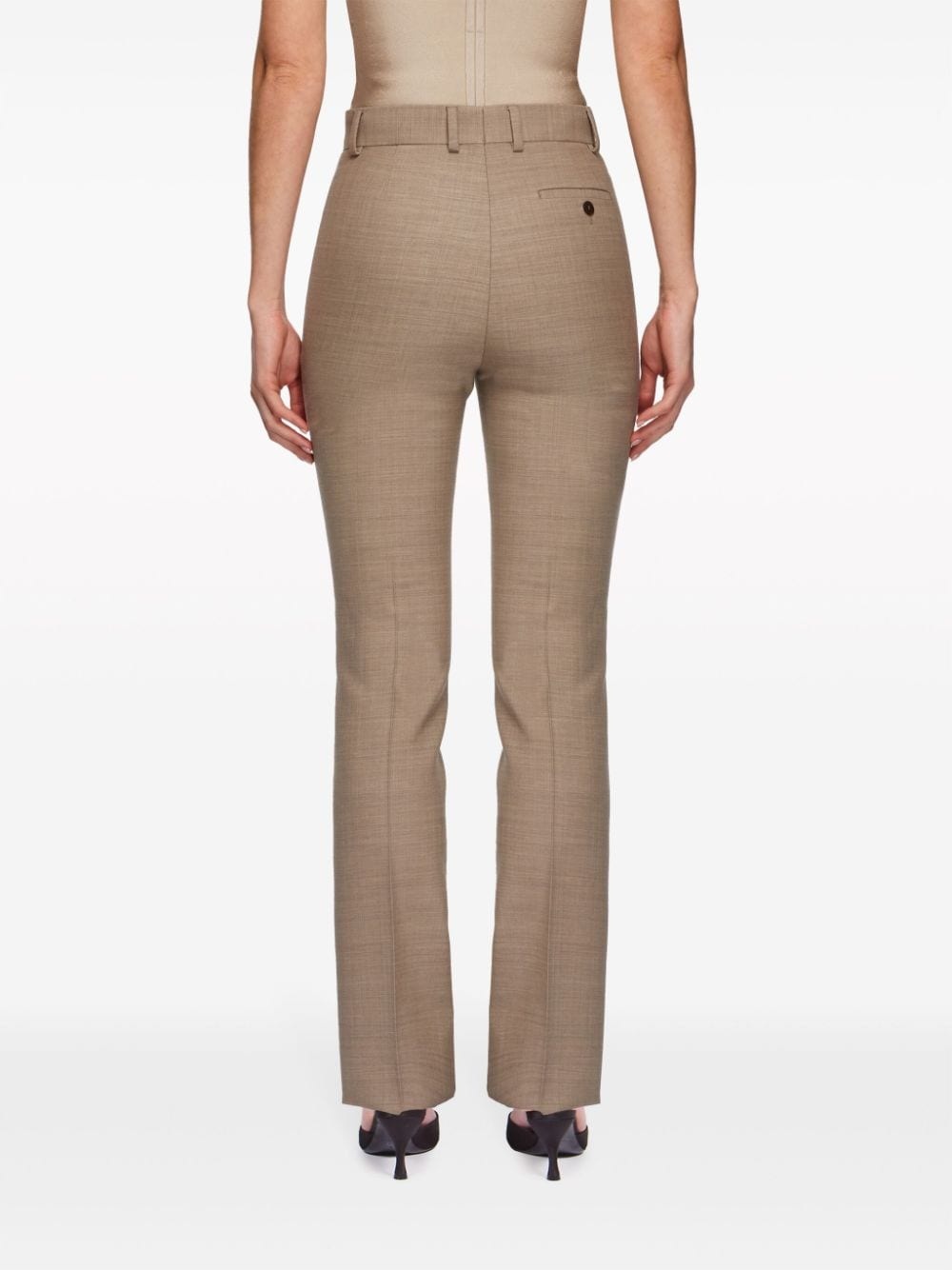 straight-leg cotton tailored trousers - 3