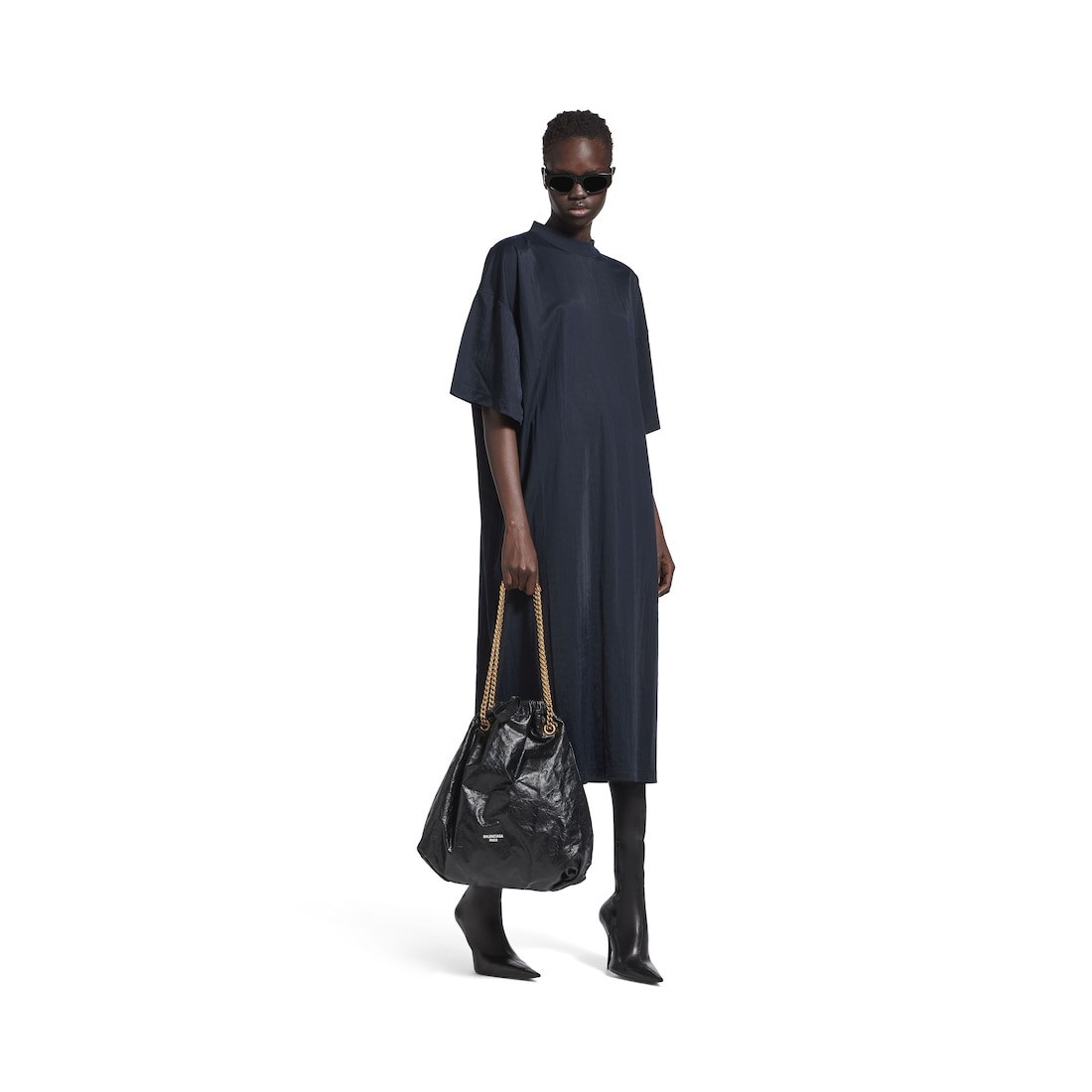 Women's Crush Medium Tote Bag in Black - 7