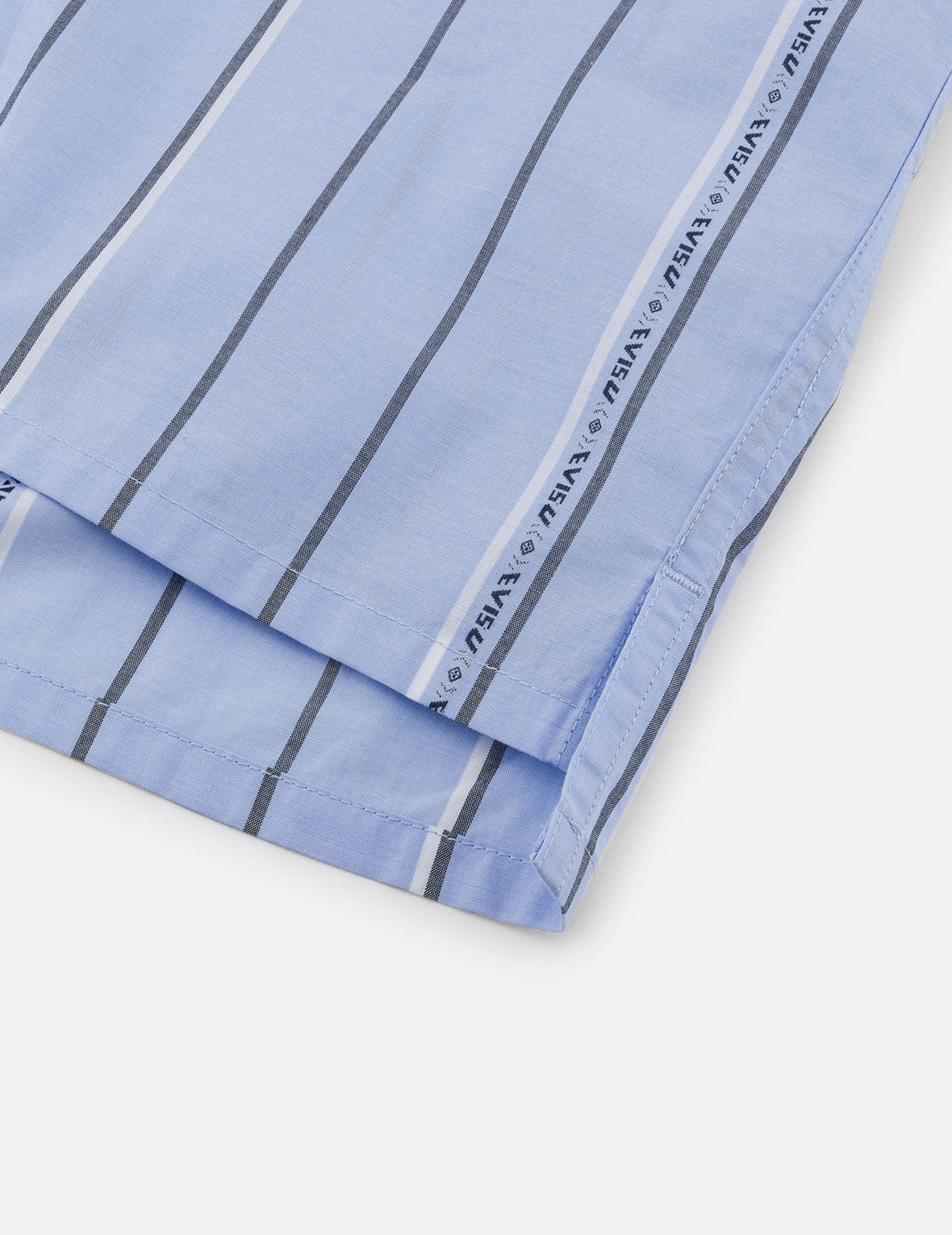 Striped Yarn Dyed Logo and Seagull Embroidery Fashion Fit Shirt - 9