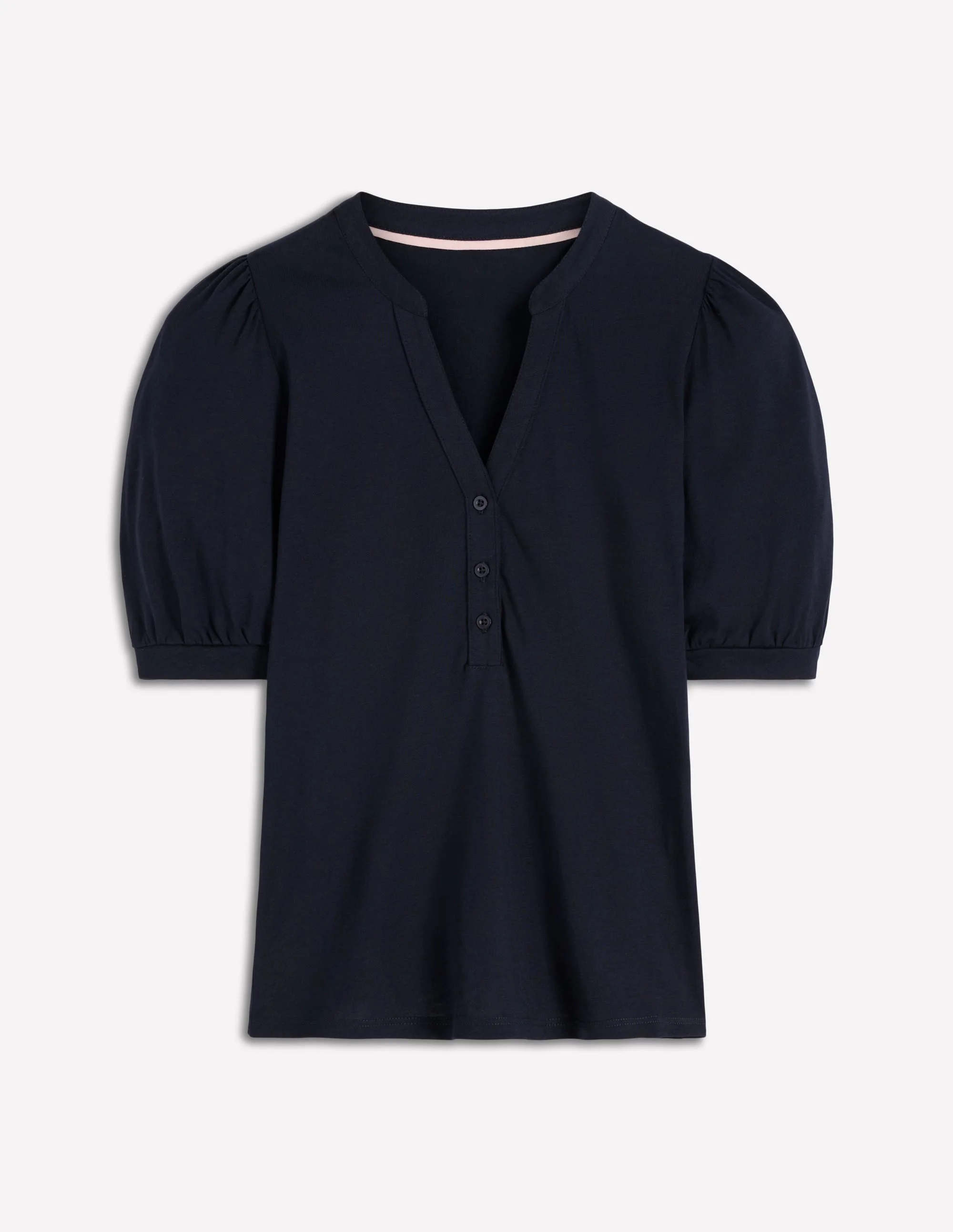 Supersoft Short Sleeve Henley-Navy - 1