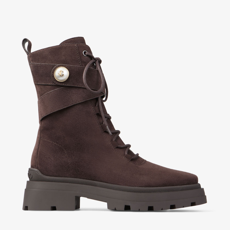 Noemi 45 Chocolate Suede Ankle Boots 1