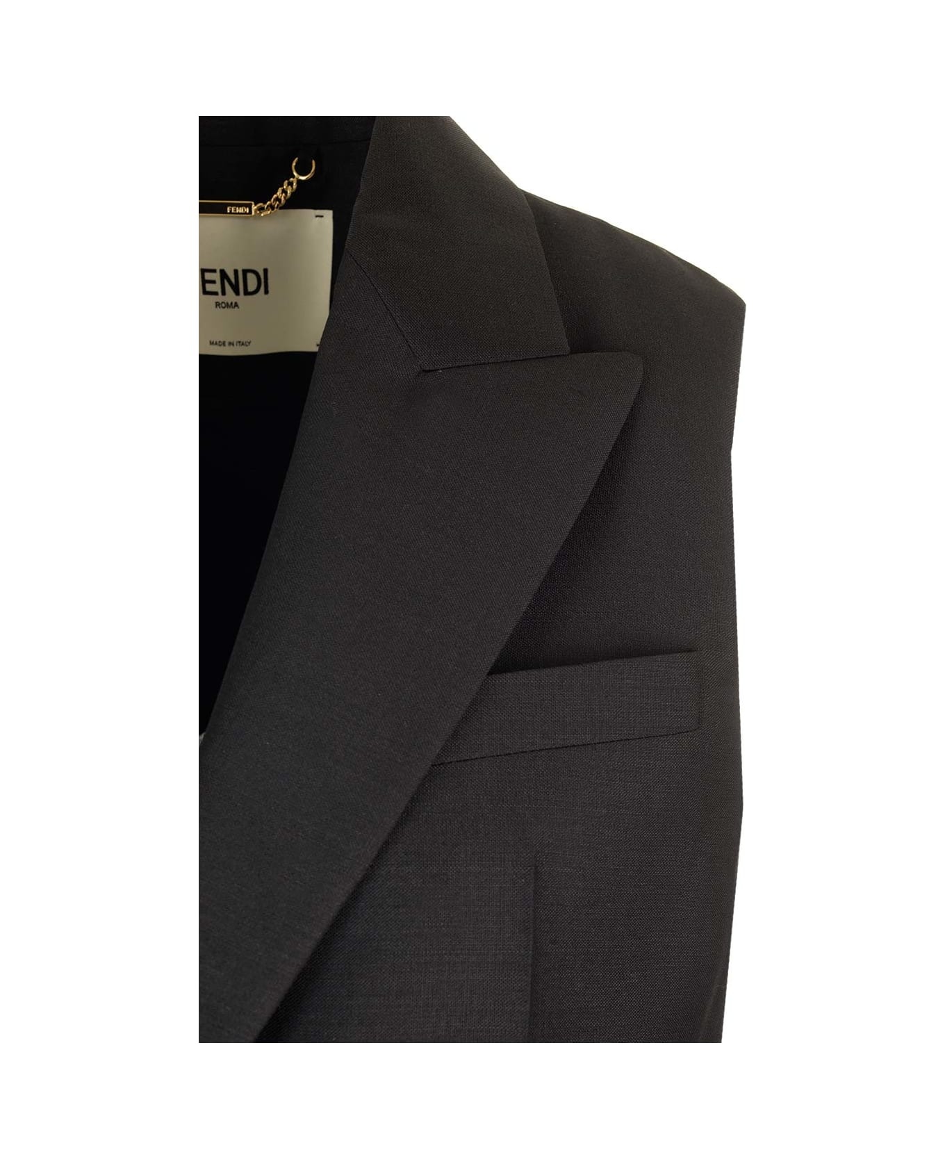 Black Mohair And Wool Vest - 3