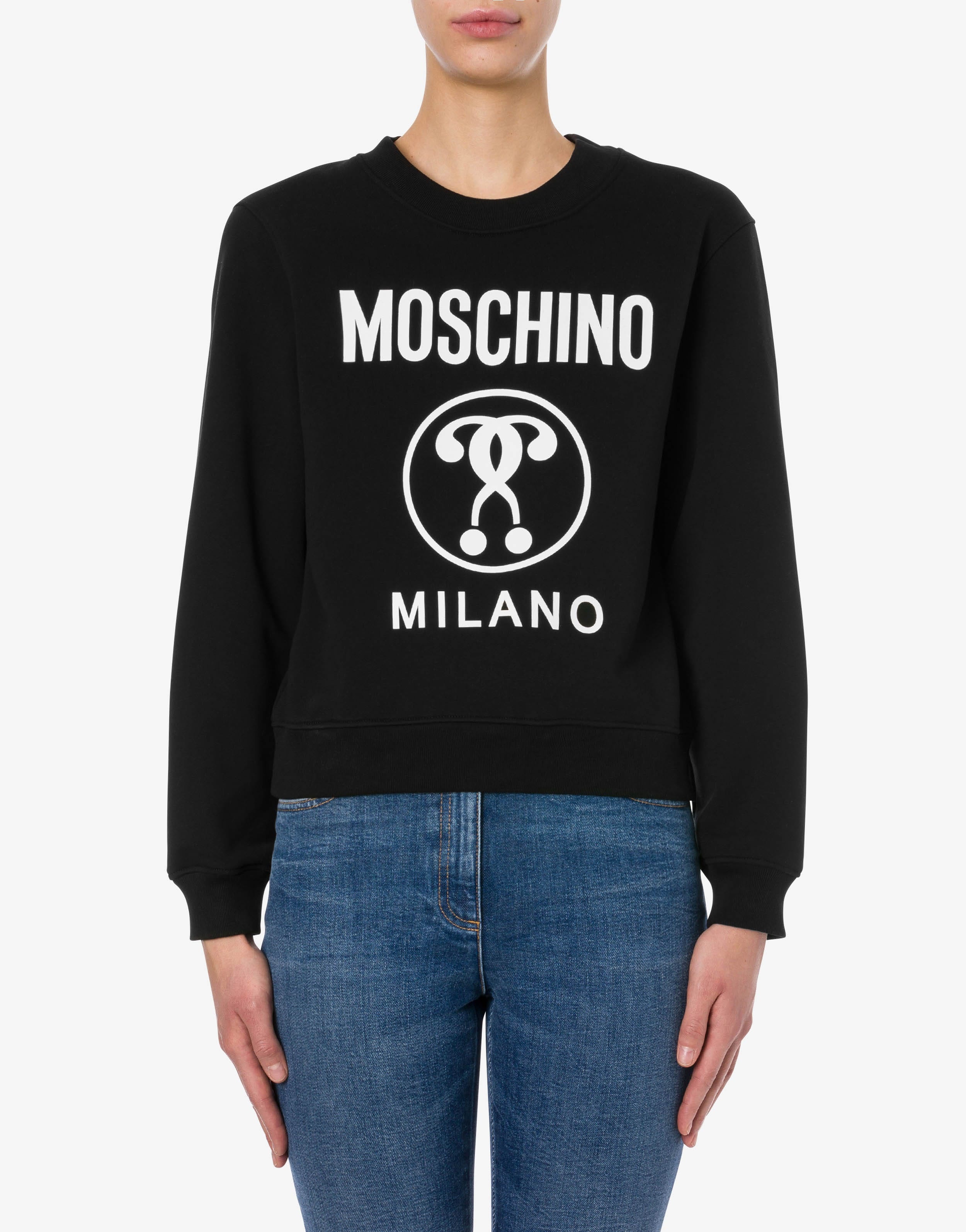 DOUBLE QUESTION MARK COTTON SWEATSHIRT - 2