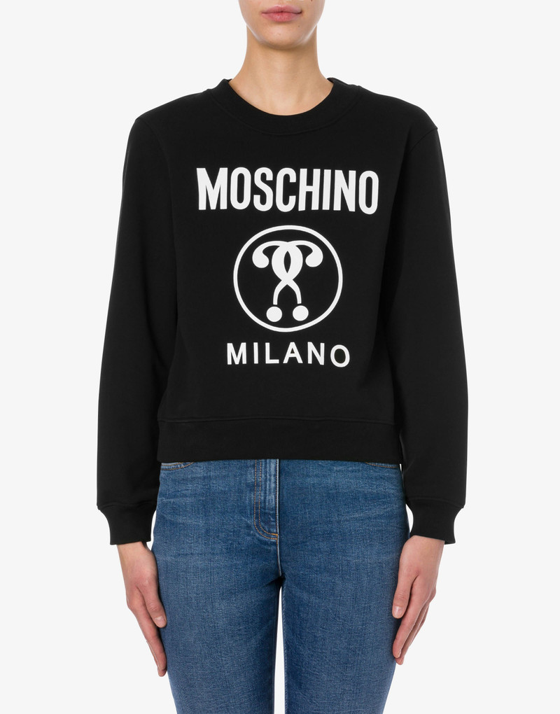 Moschino DOUBLE QUESTION MARK COTTON SWEATSHIRT outlook