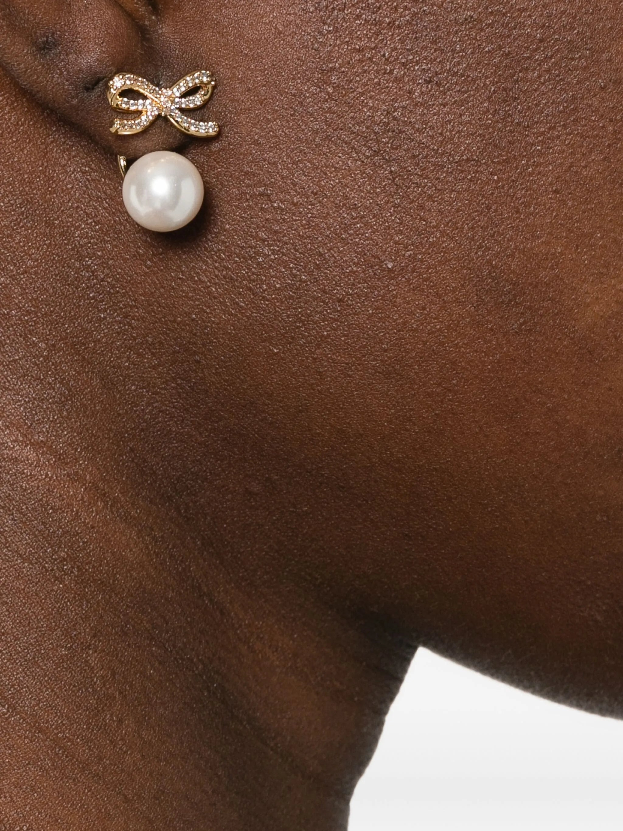 Self-portrait Pearl Bow Earrings - 2