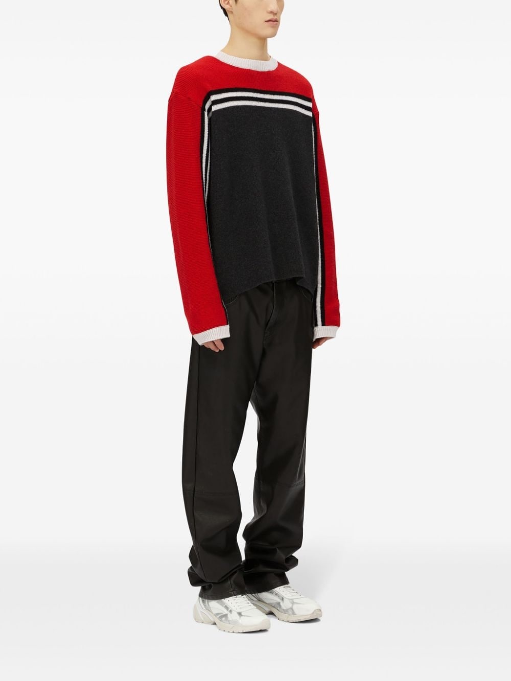 colour block striped jumper - 2