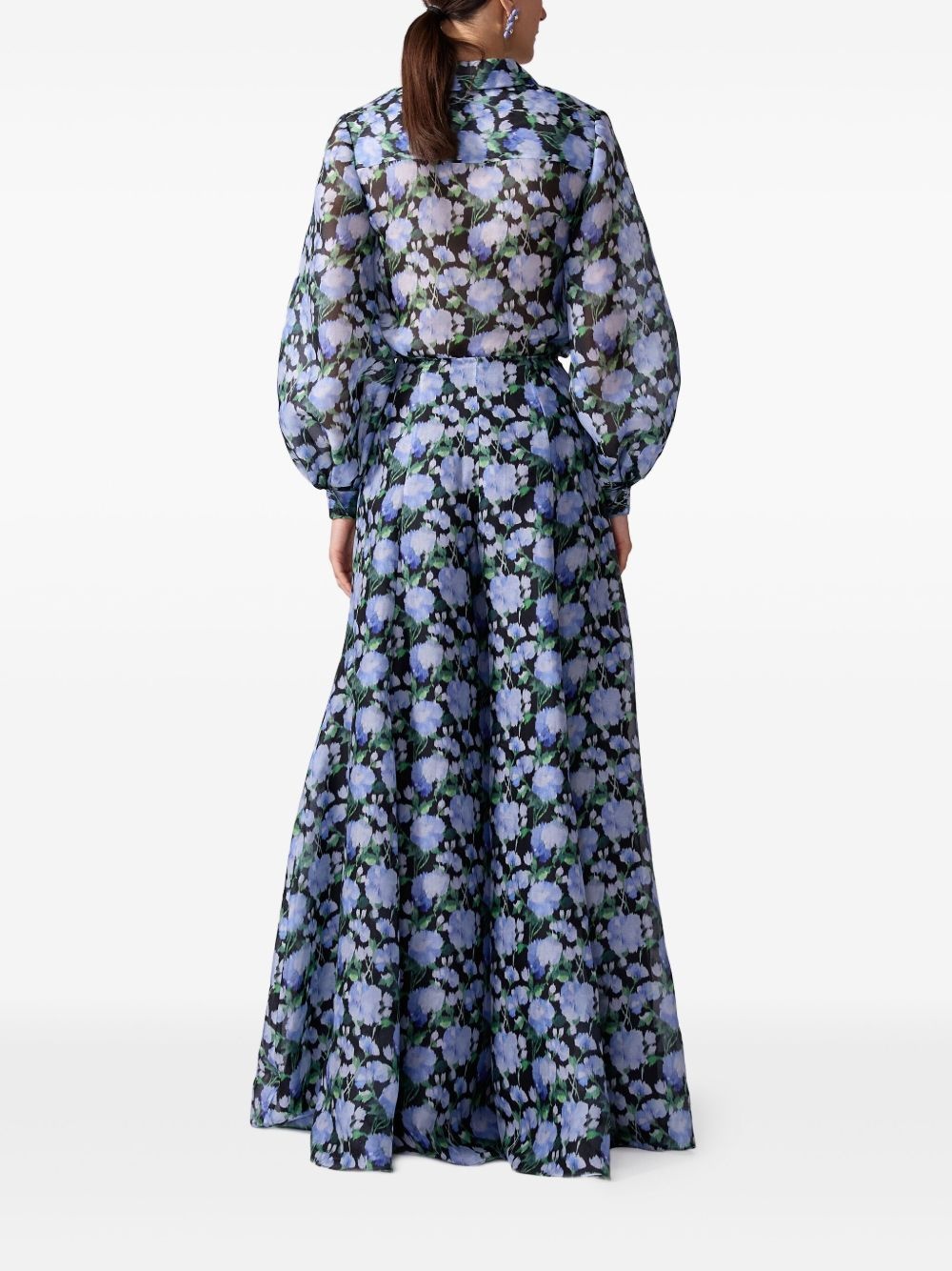 peony-print palazzo pants - 3