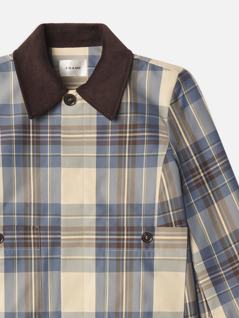 FRAME The Cropped Plaid Mac Coat outlook