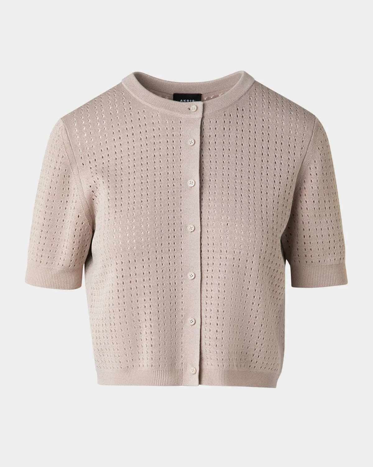 Crop Ajoure Knit Cardigan - 1