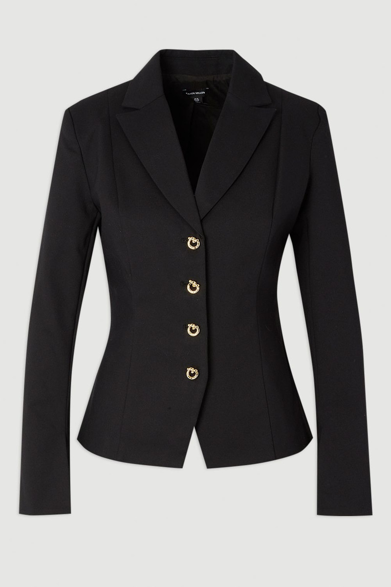 Techno Fitted Blazer Woven Top 4