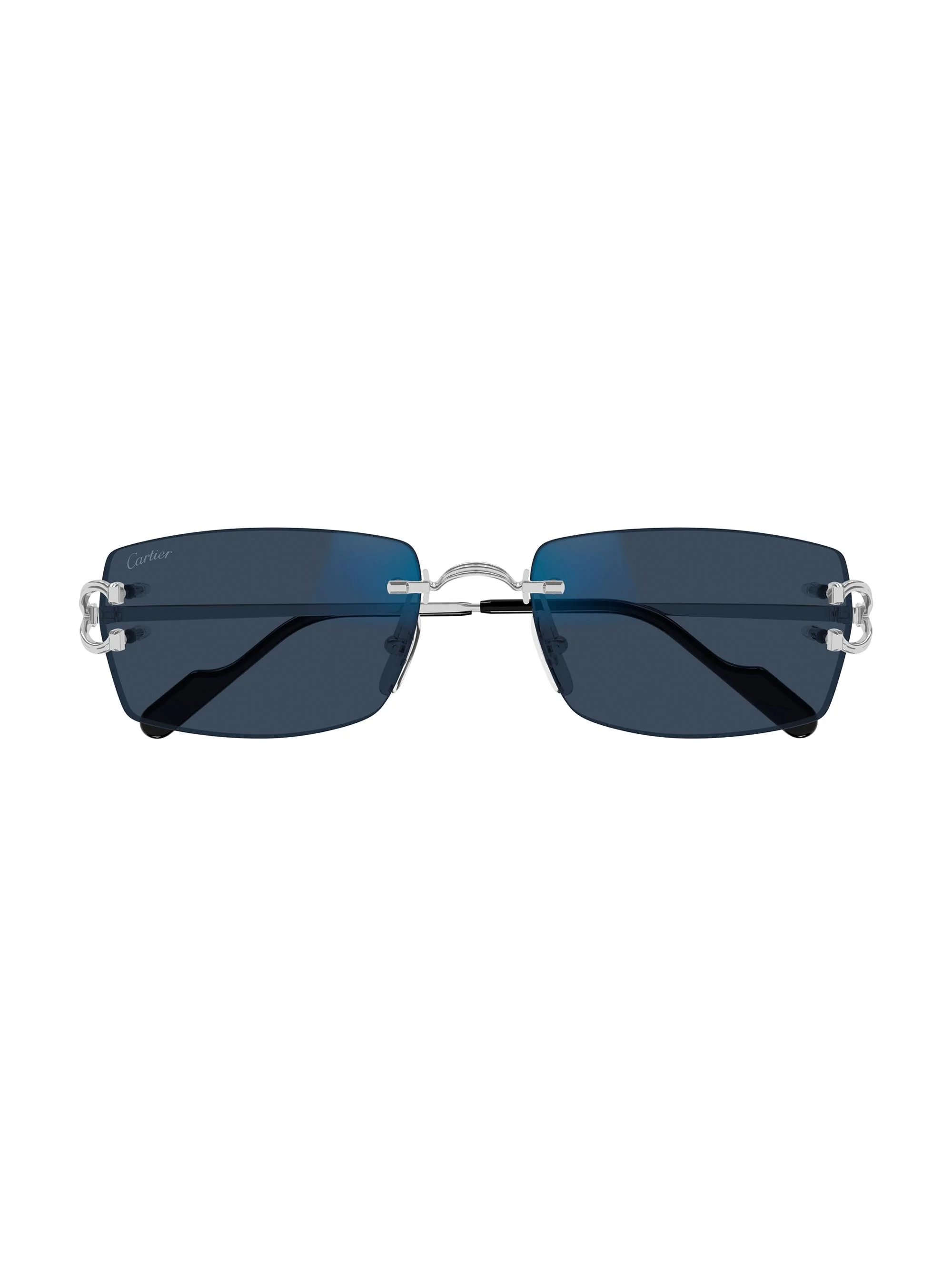 Men's C Decor 56MM Rectangular Sunglasses - Silver Blue - 1