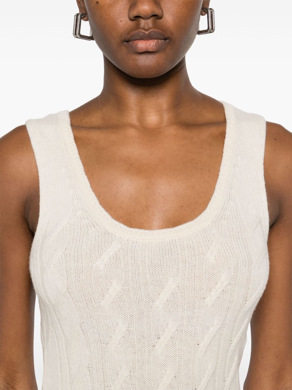 cable-knit tank top - 5