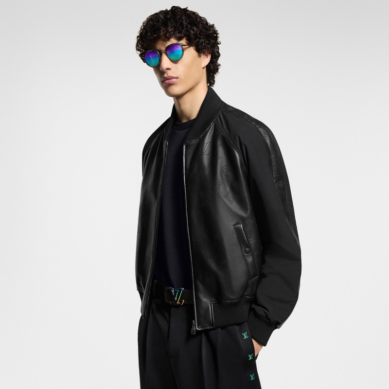 Louis Vuitton Monogram Leather Mix Tracksuit Blouson outlook