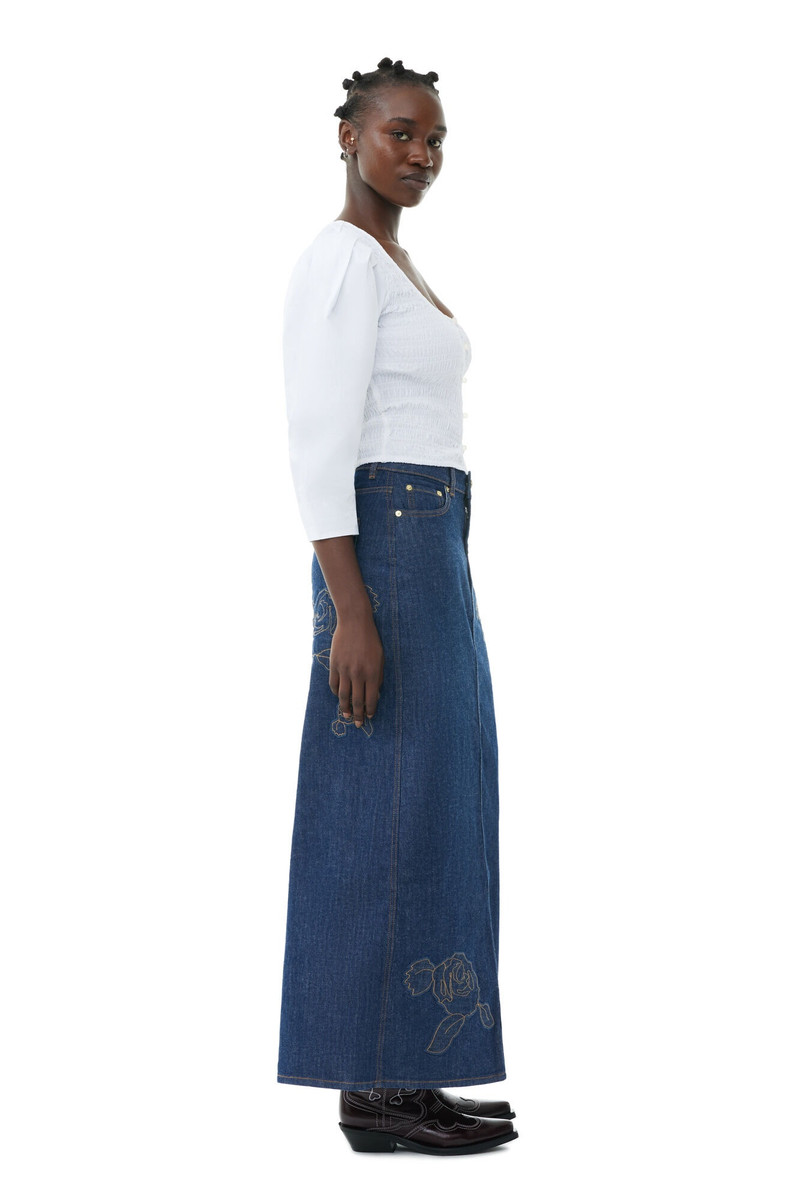 WHITE COTTON POPLIN SMOCK BLOUSE 8