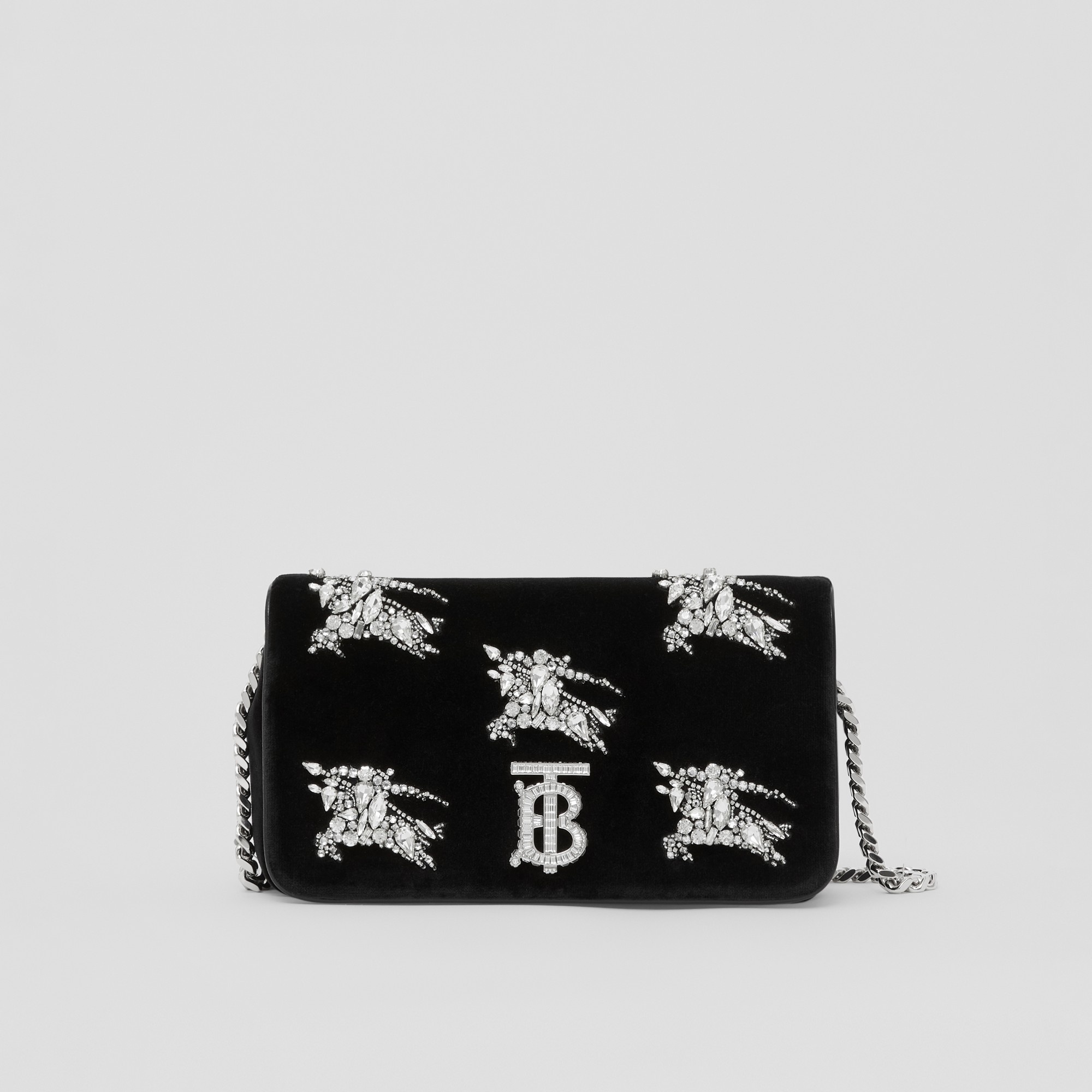 Burberry Crystal EKD Velvet Small Lola Bag | REVERSIBLE