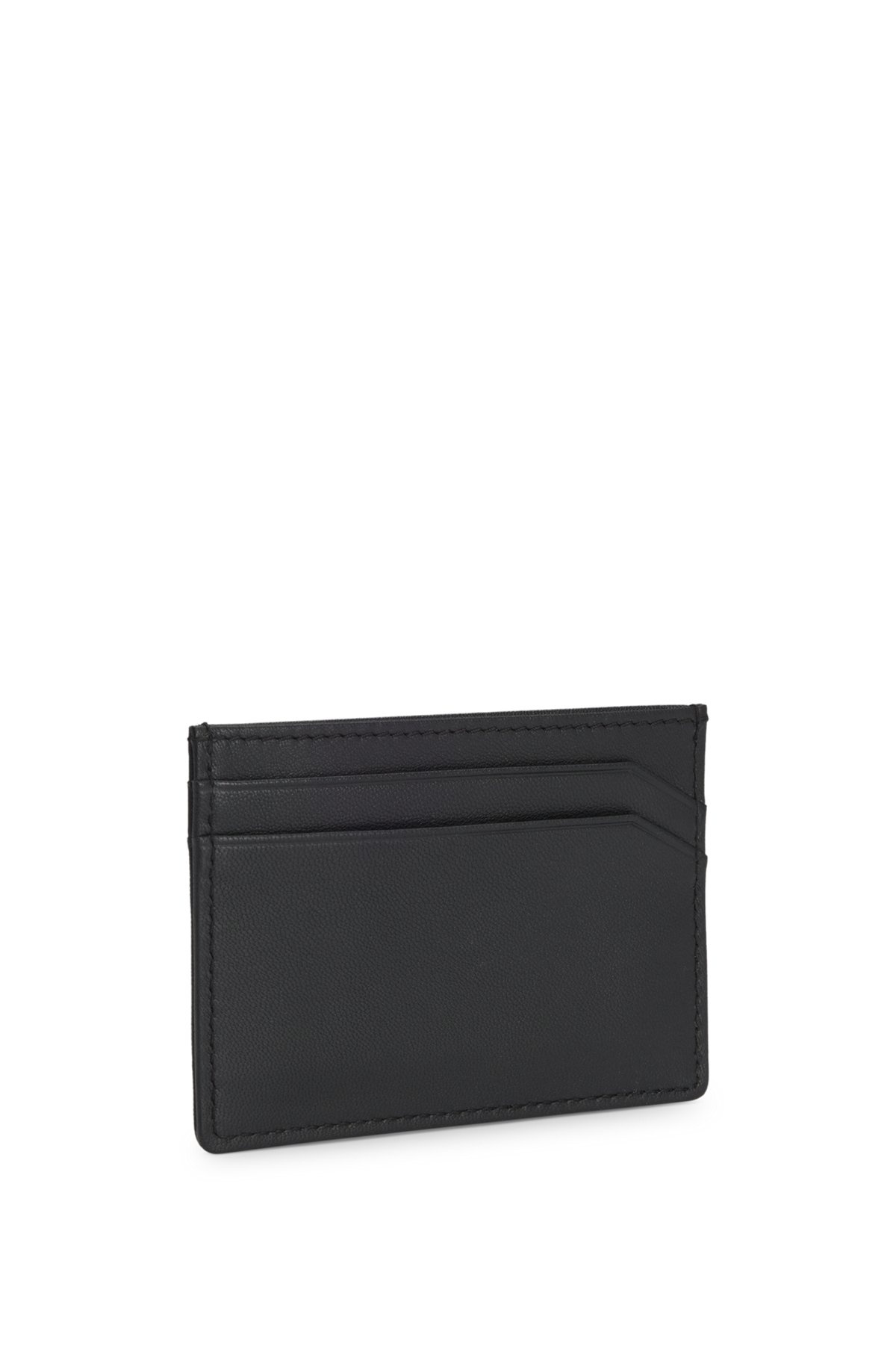 MATTE-LEATHER CARD HOLDER WITH SPLIT LOGO - 4