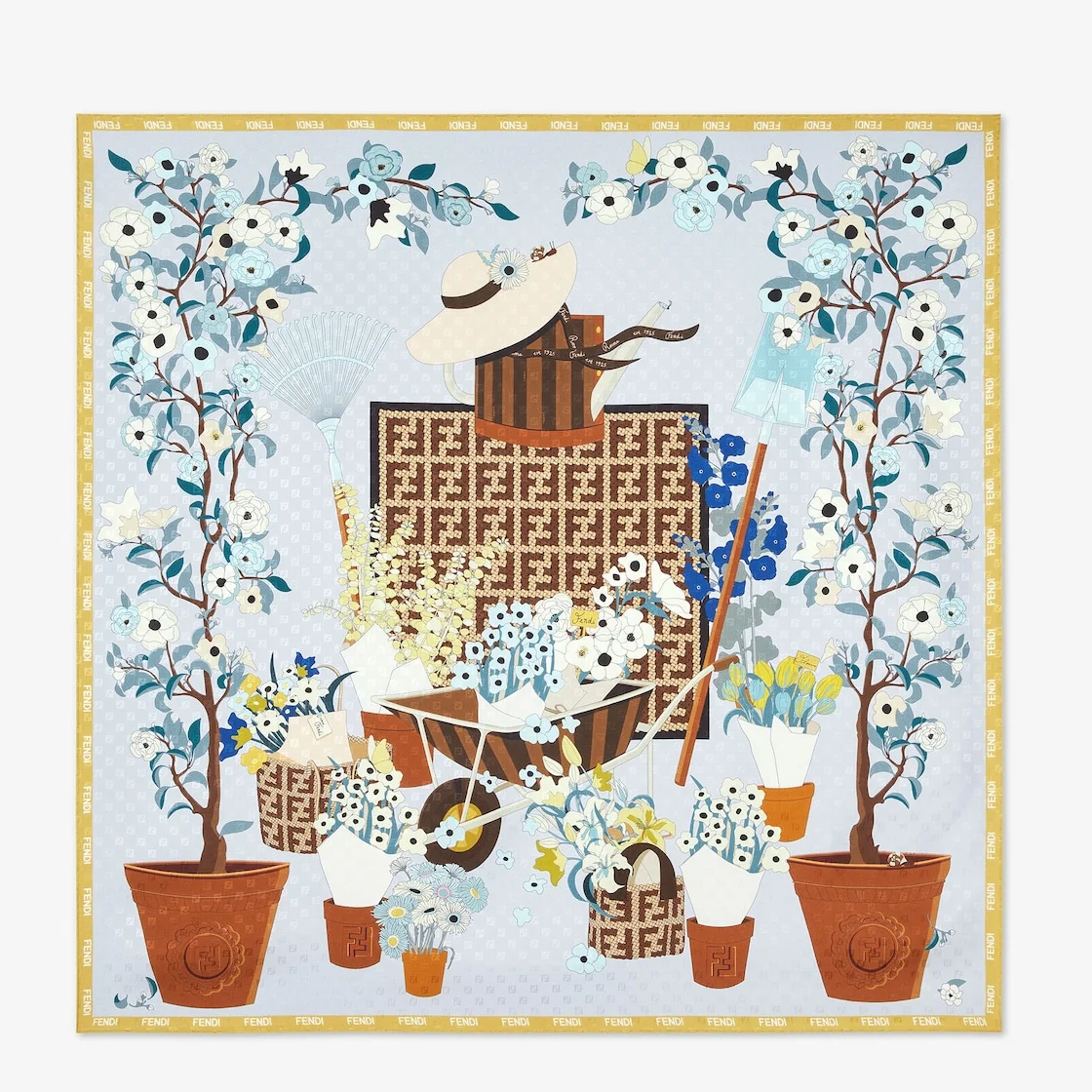 Fendi Gardening Foulard Multicolor silk foulard - 1