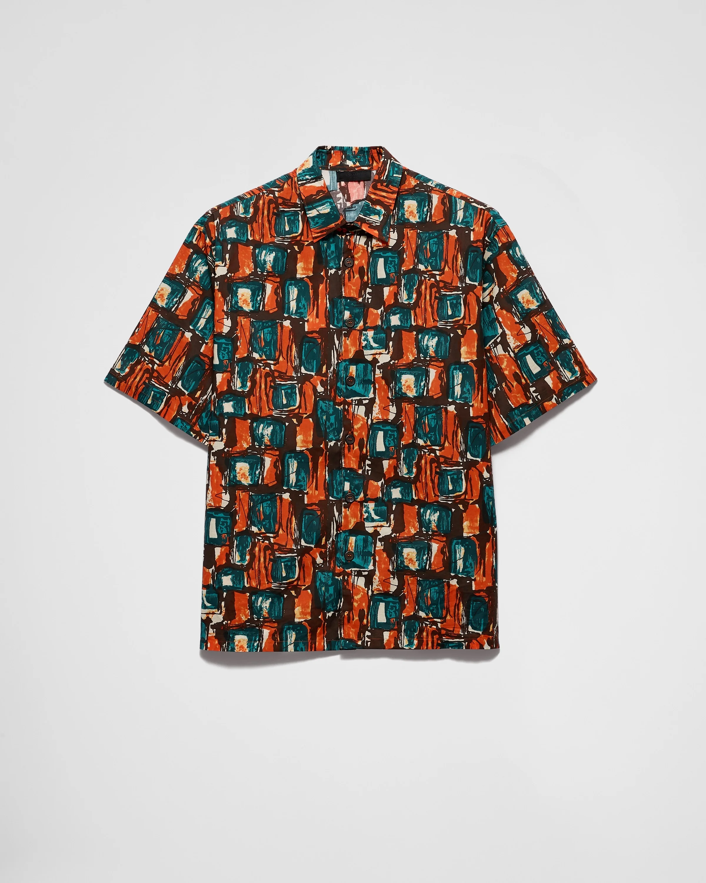 Short-sleeved cotton shirt - 1