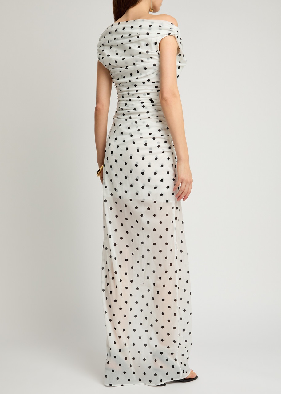 Jacquemus La Robe Rita Polka dot Jersey Maxi Dress - 3
