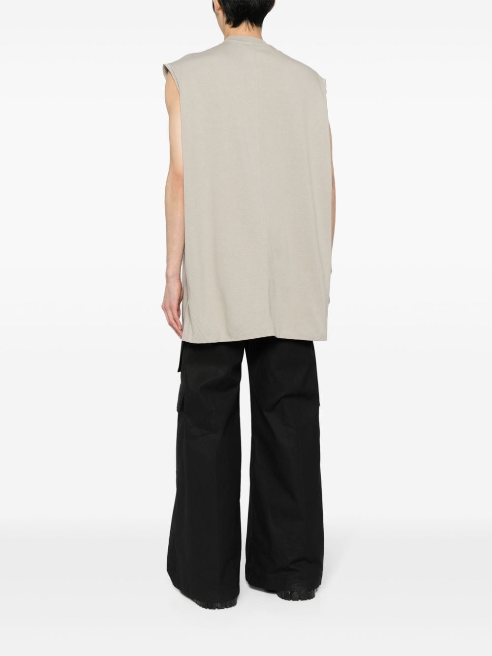panelled cotton vest - 4