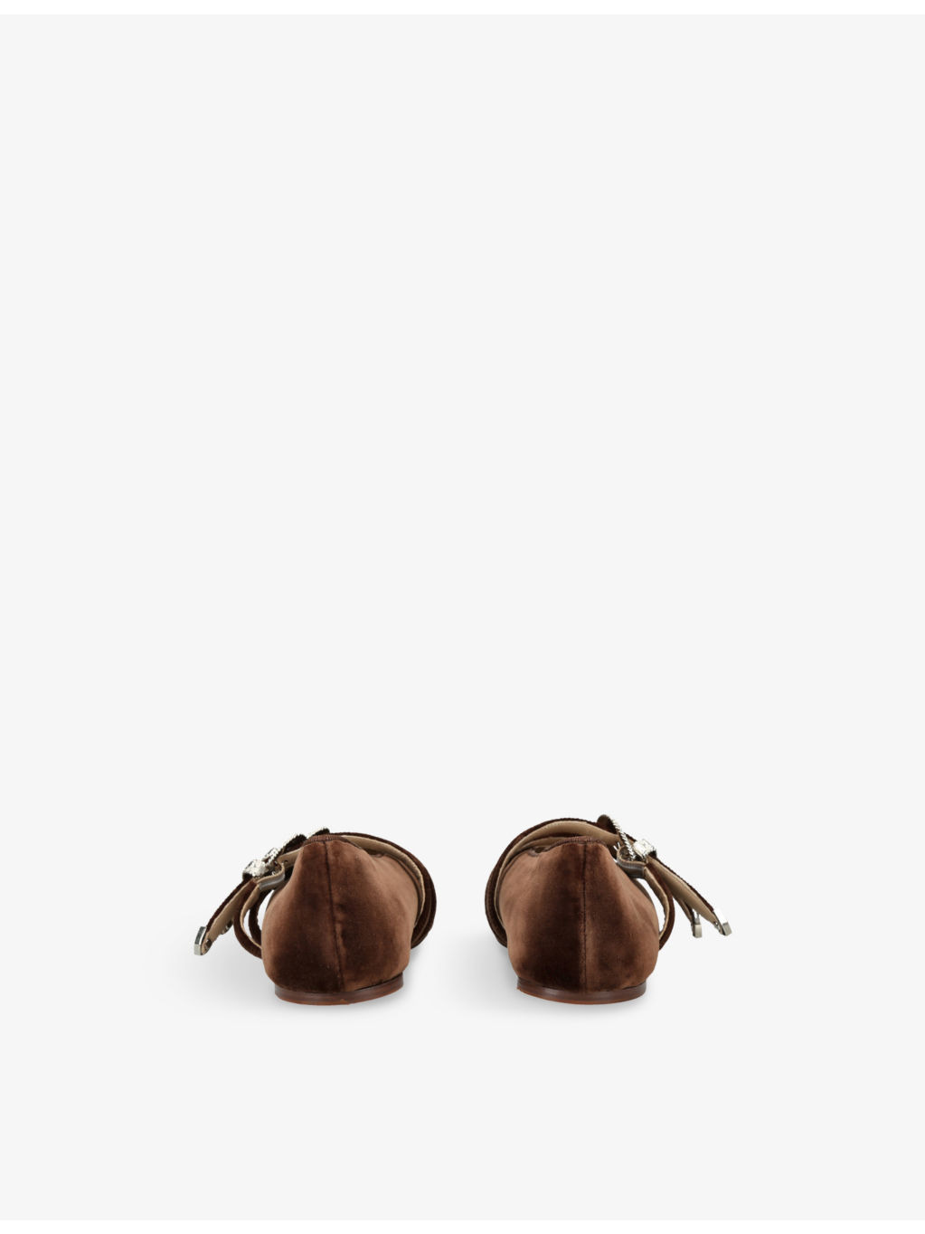 Claudia Double-Strap Suede Flats - 4