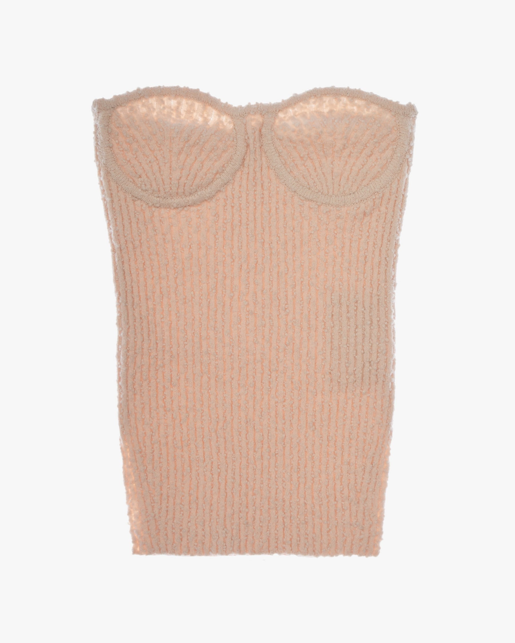 RIBBED BUSTIER - 1
