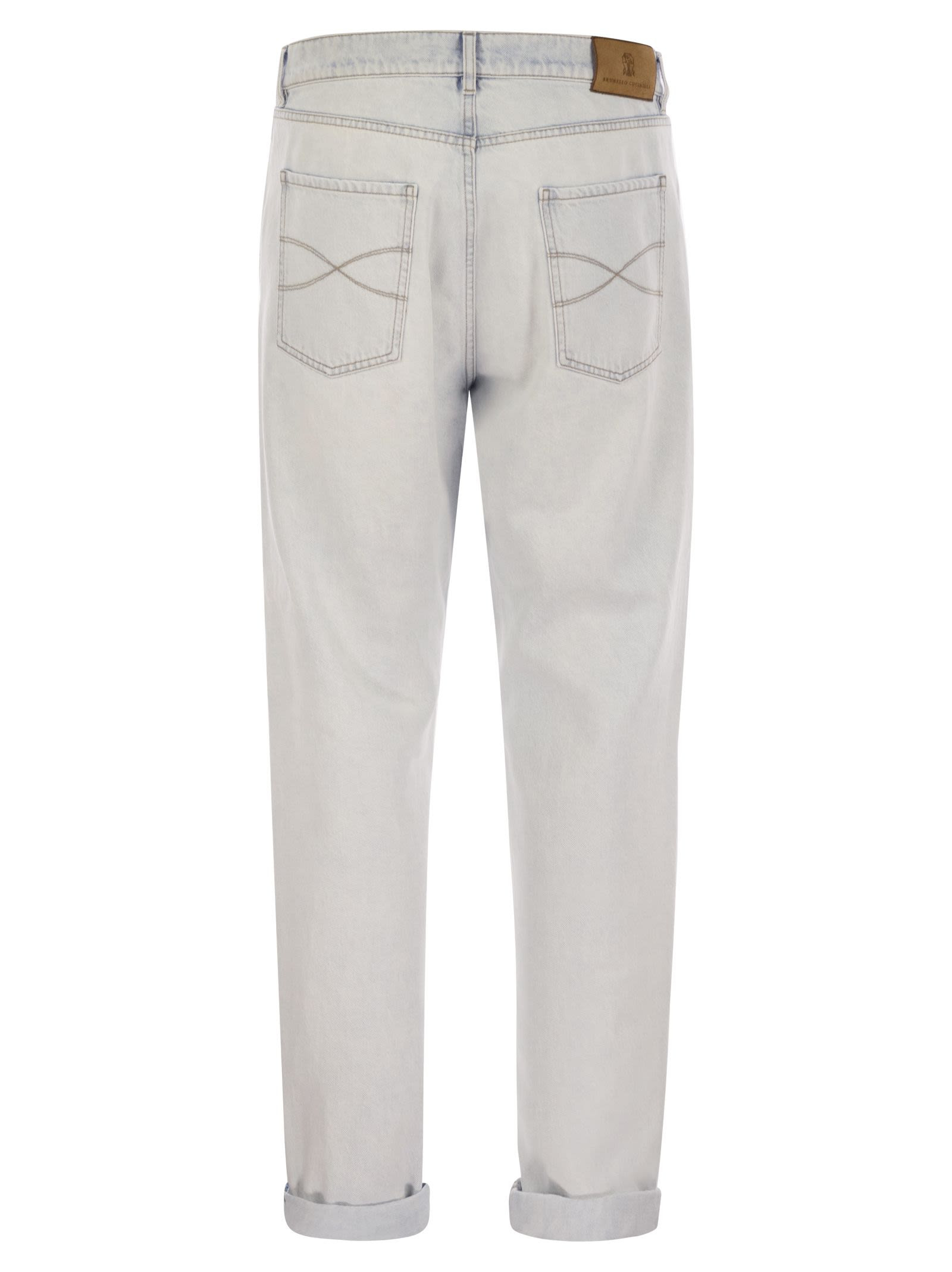Brunello Cucinelli Men Five-Pocket Iconic Fit Denim Trousers - 2