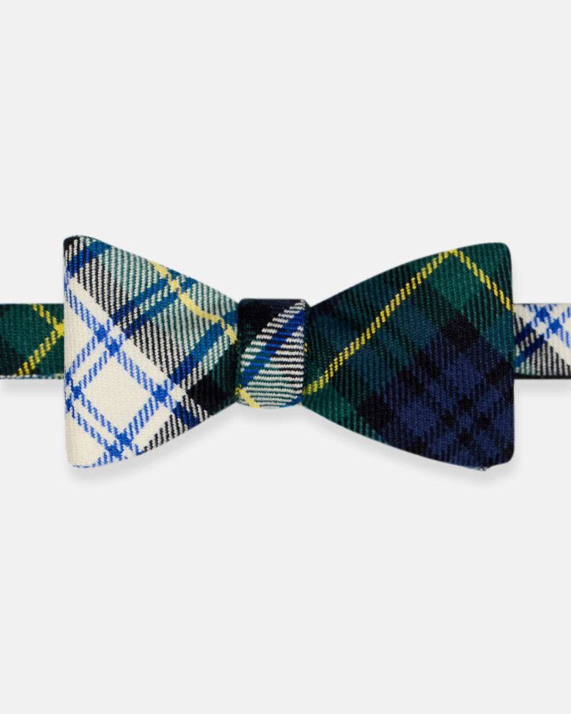 J. PRESS MADE-IN-ENGLAND DRESS GORDON TARTAN WOOL BOW TIE outlook