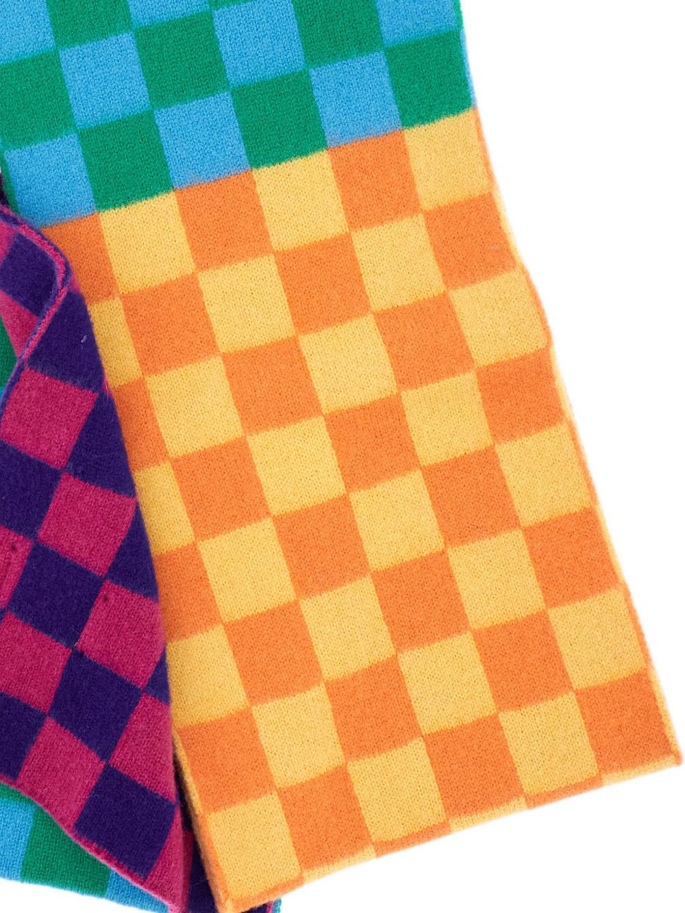 Cosmic checkerboard-pattern scarf - 2