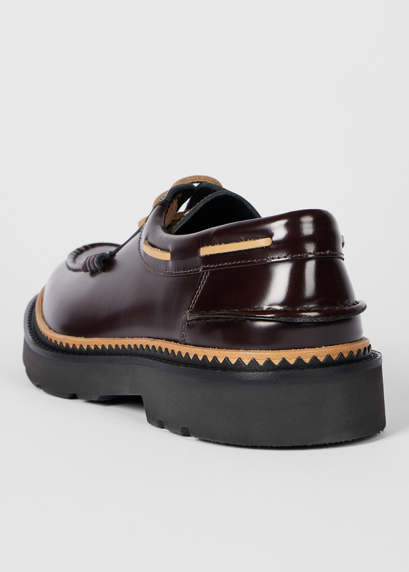 Bordeaux Leather 'Barca' Shoes 4