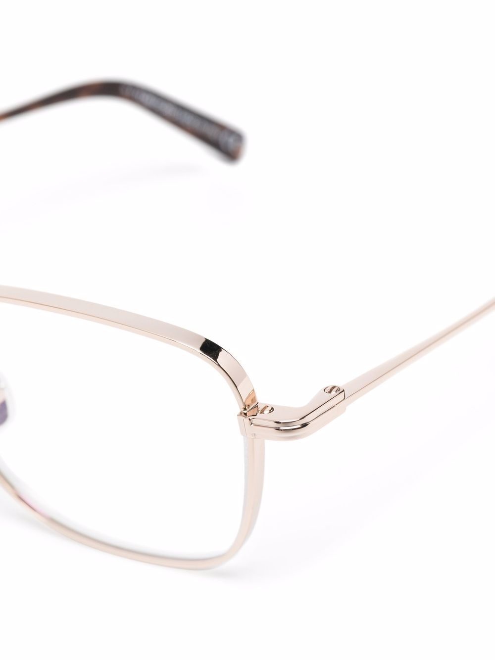 polished square-frame glasses - 3