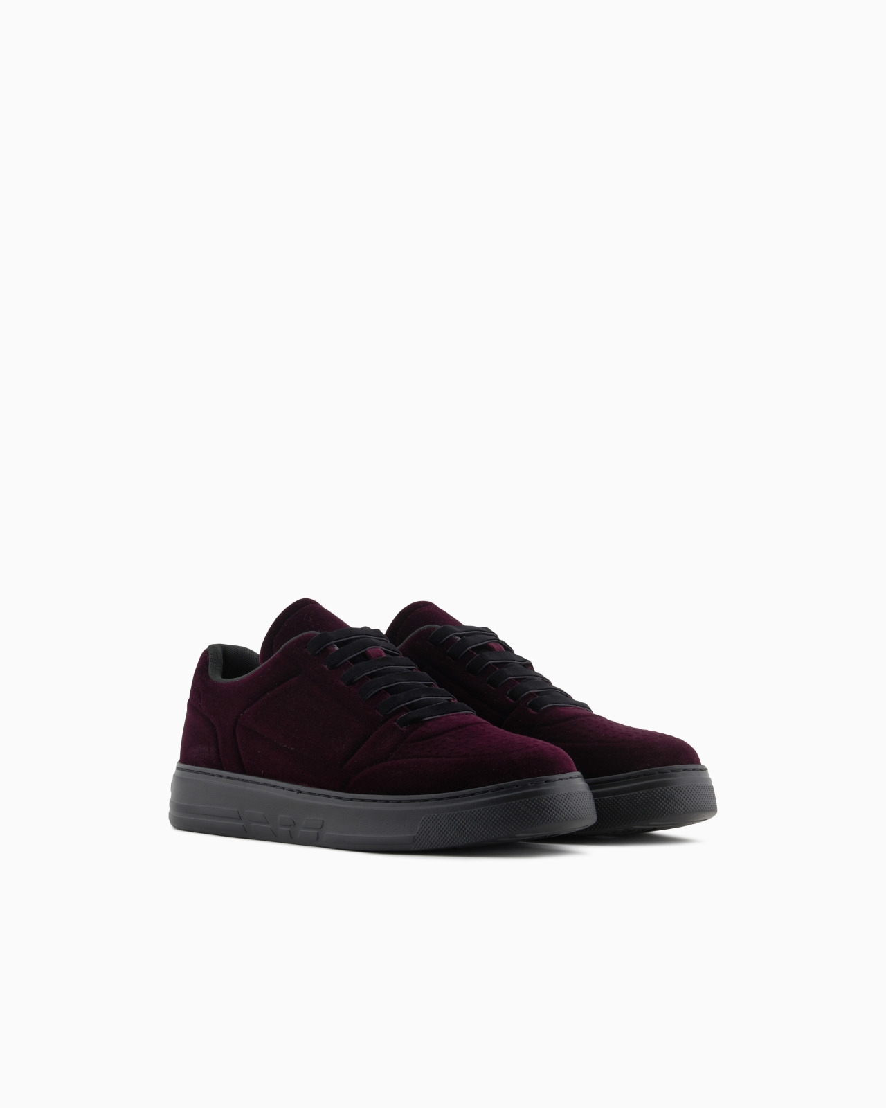 VELVET SNEAKERS WITH SIDE LOGO - 2