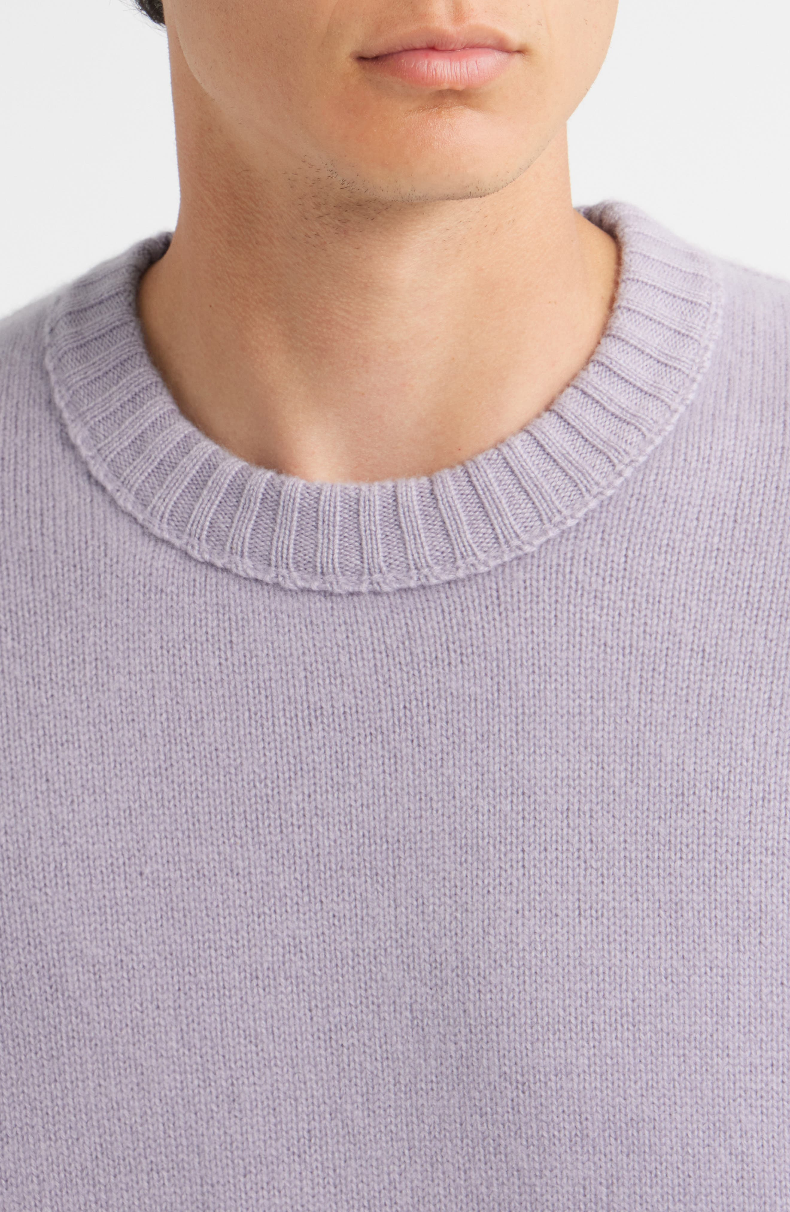 FRAME Cashmere Crewneck Sweater in Old Lavender at Nordstrom - 4