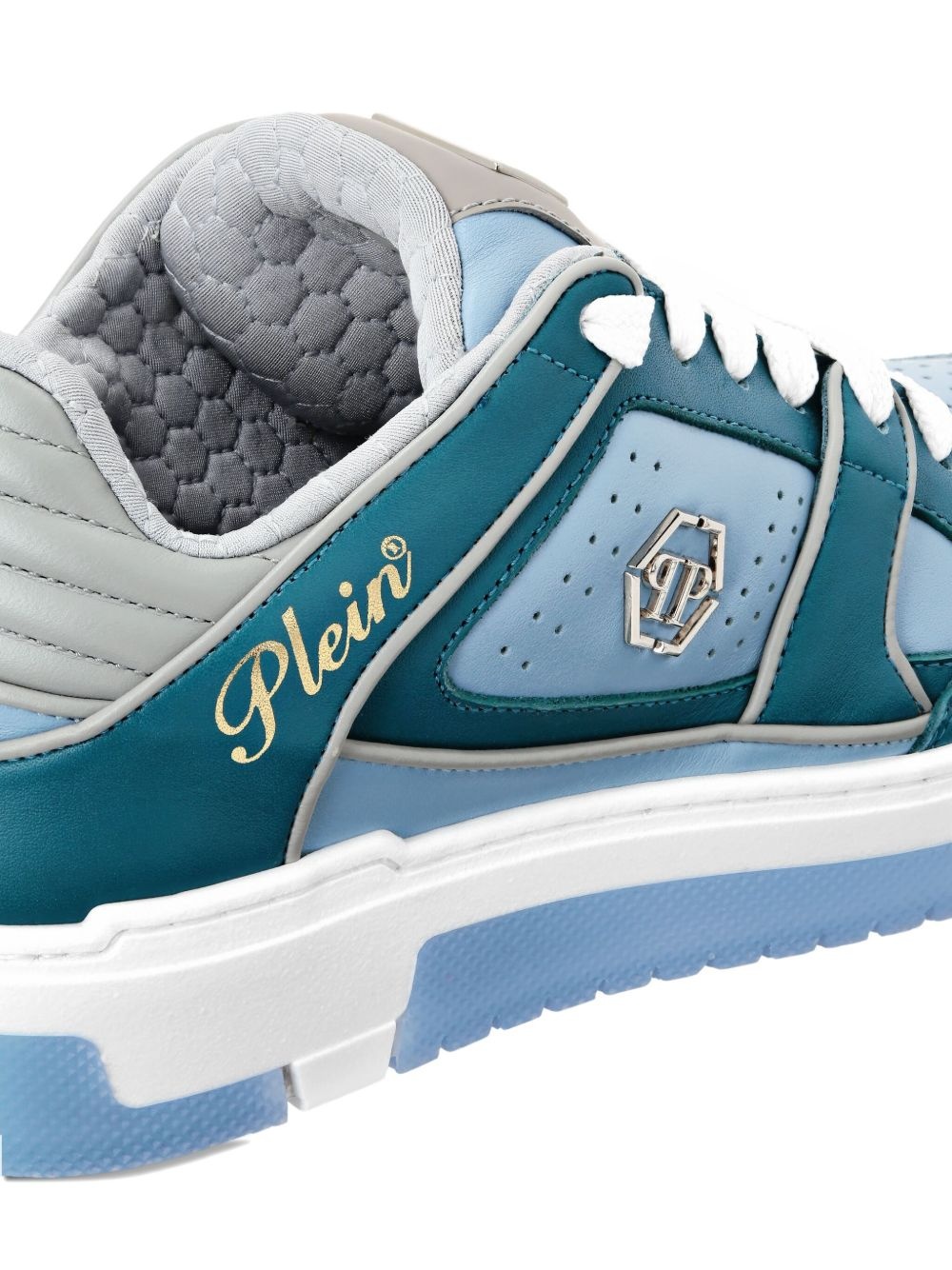 leather-panelled sneakers - 4