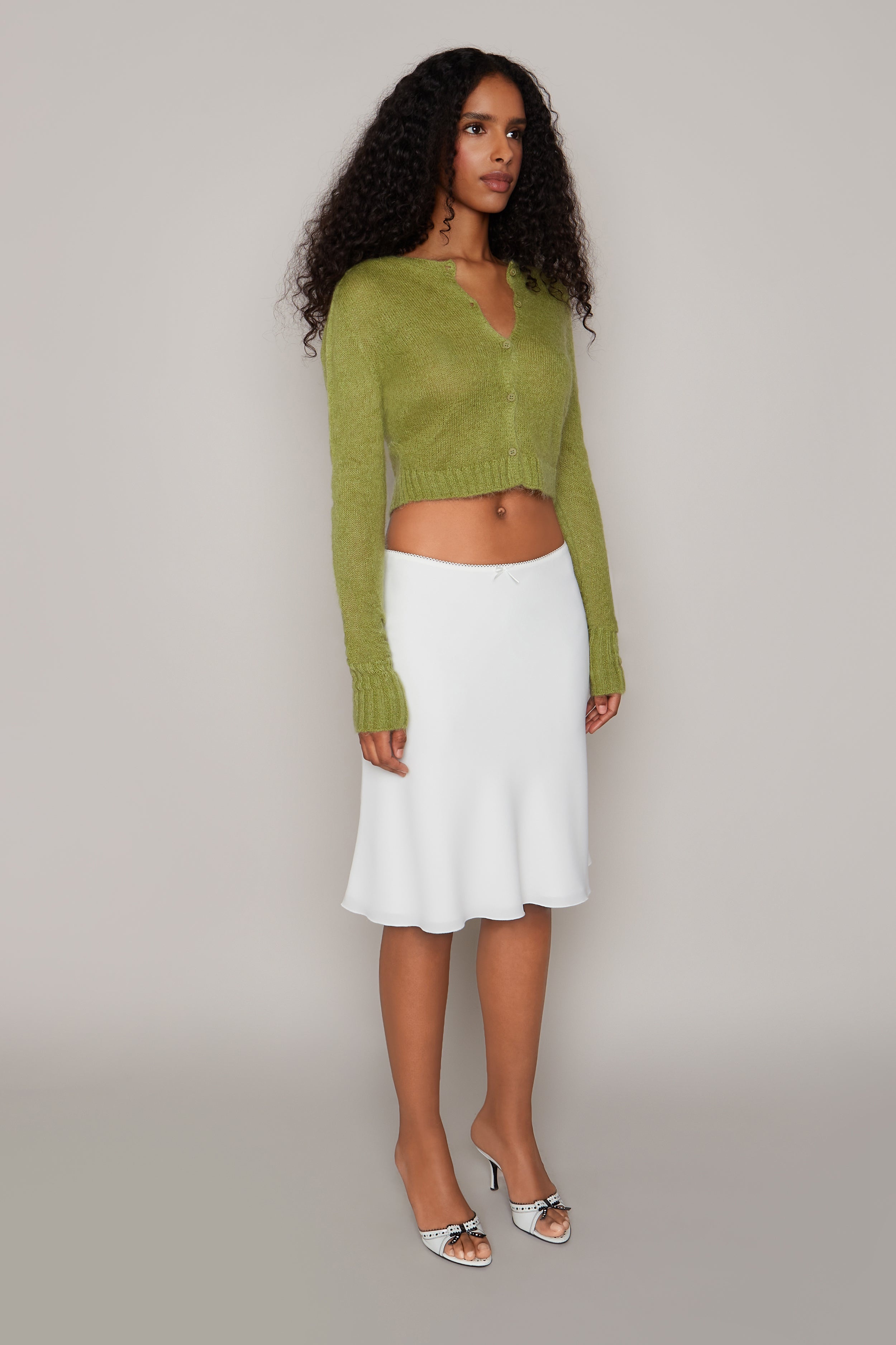 MOHAIR RIBBED CARDIGAN - 4