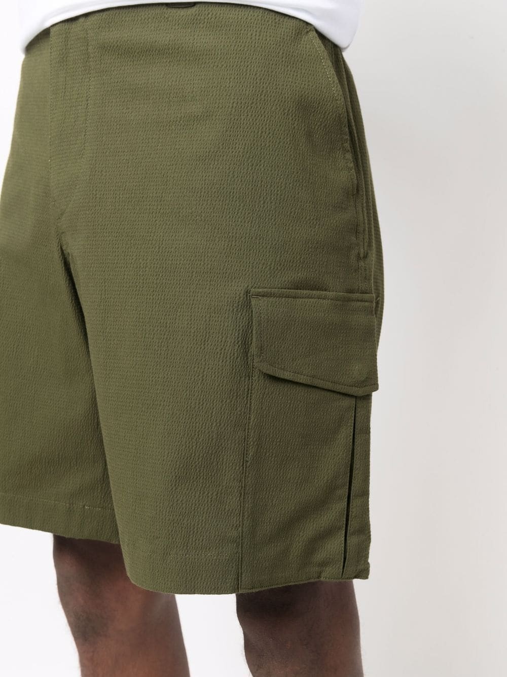 mid-waist cargo shorts - 5