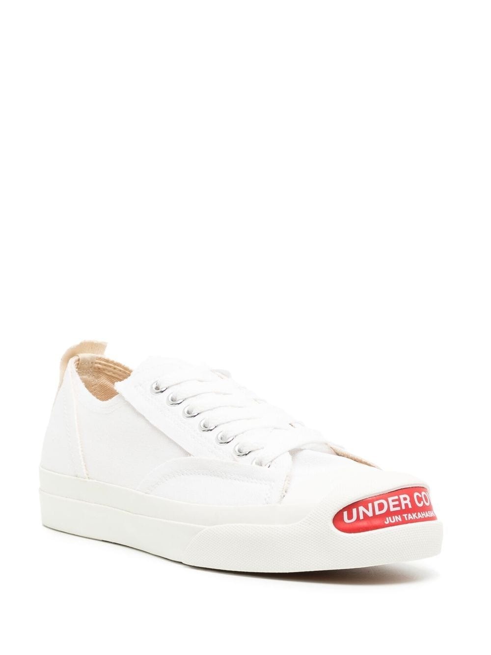 logo-print low-top sneakers - 2