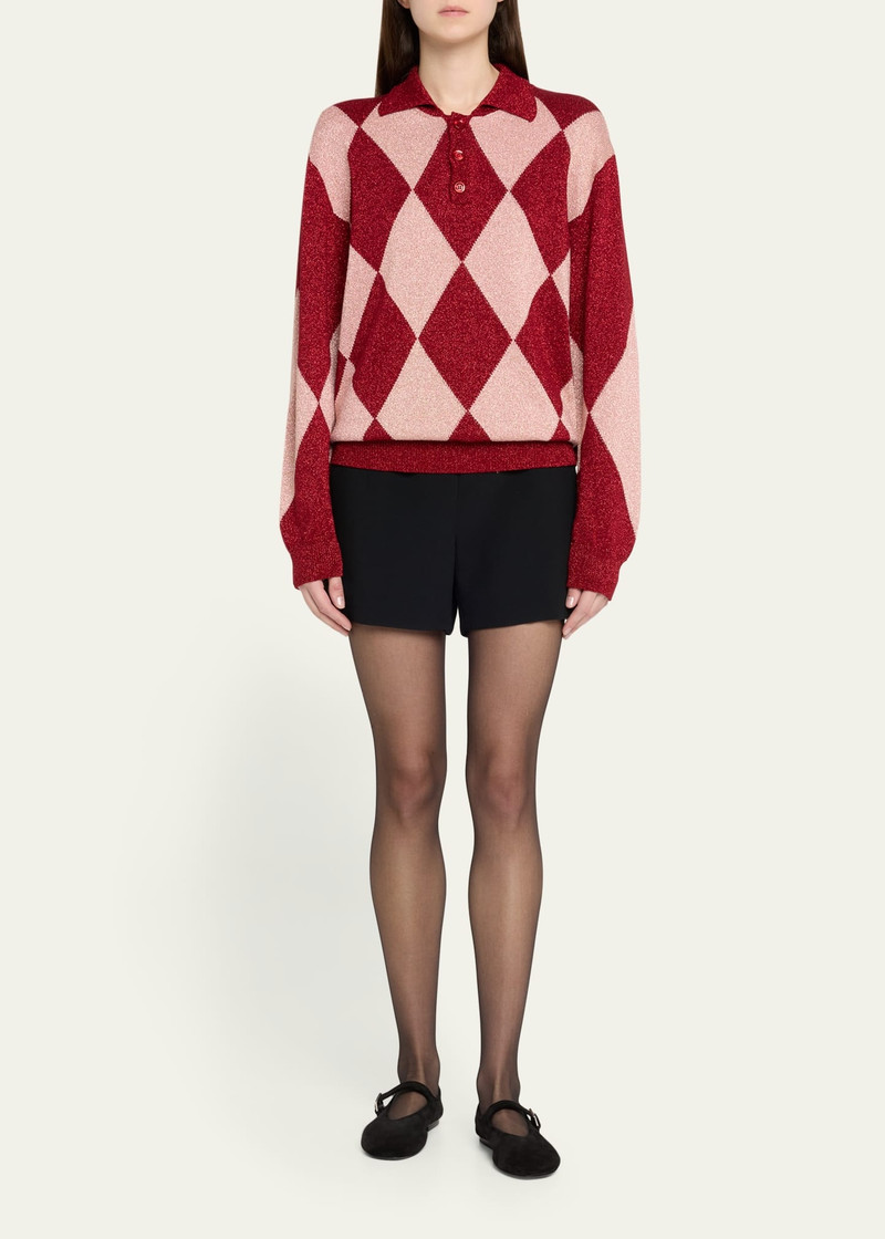 BODE Jockey Argyle Polo Sweater outlook