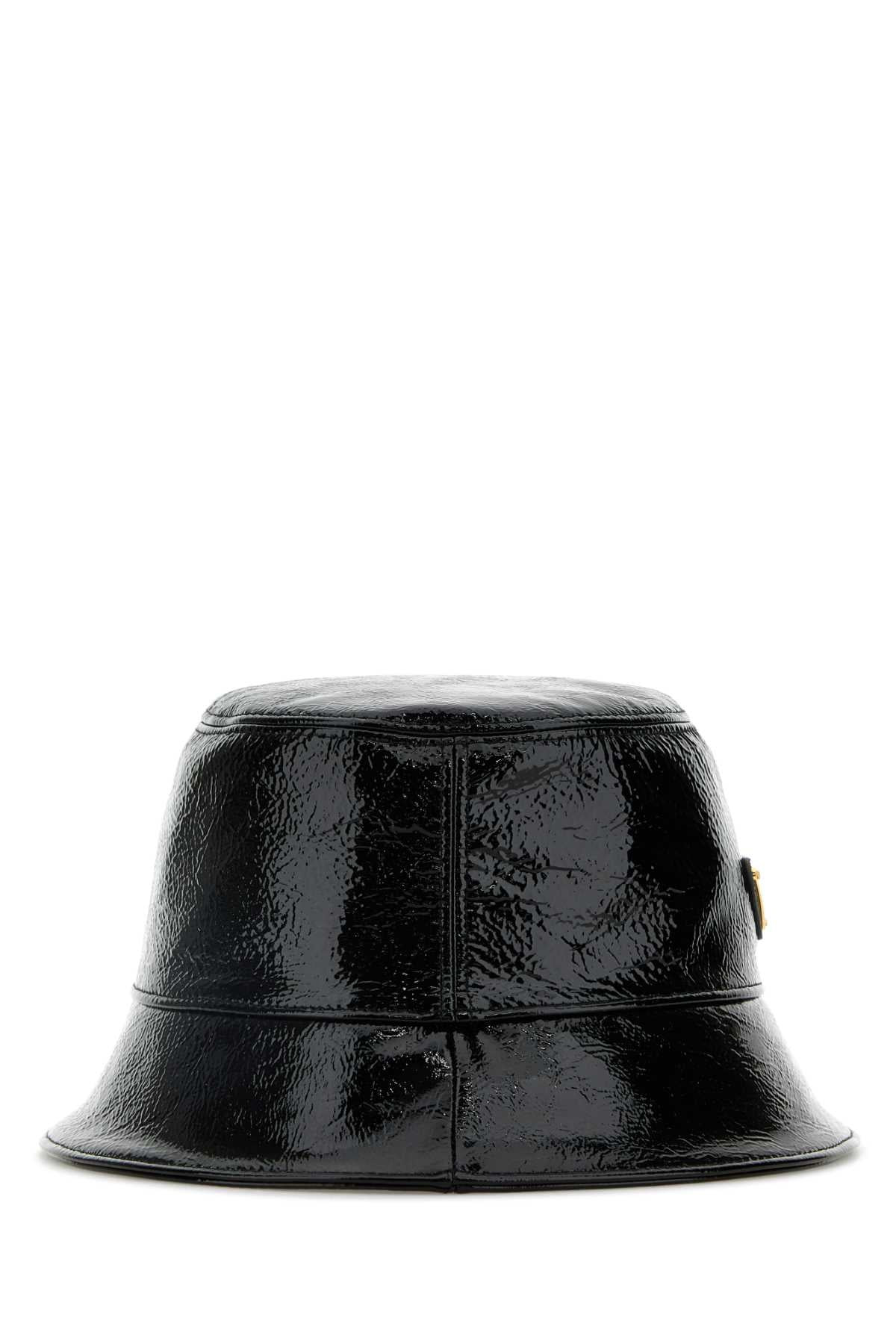 Prada Women Black Naplak Bucket Hat - 3